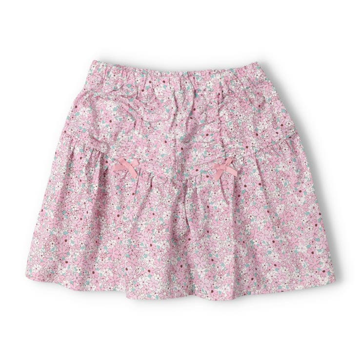 ピンク | 千鳥格子・花柄スカートパンツ | こどもの森e-shop