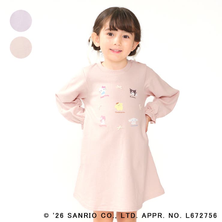 サンリオキャラクター裏毛長袖ワンピース | こどもの森e-shop | 詳細画像1 