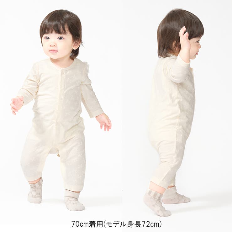 リボン柄ジャガード長袖ロンパース | こどもの森e-shop | 詳細画像8 