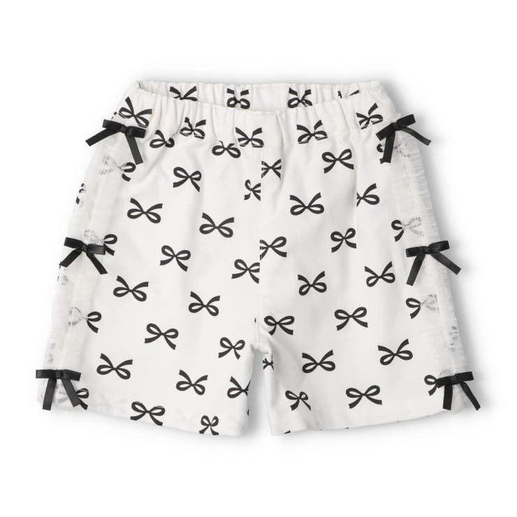 オフホワイト | リボン柄ショートパンツ | こどもの森e-shop