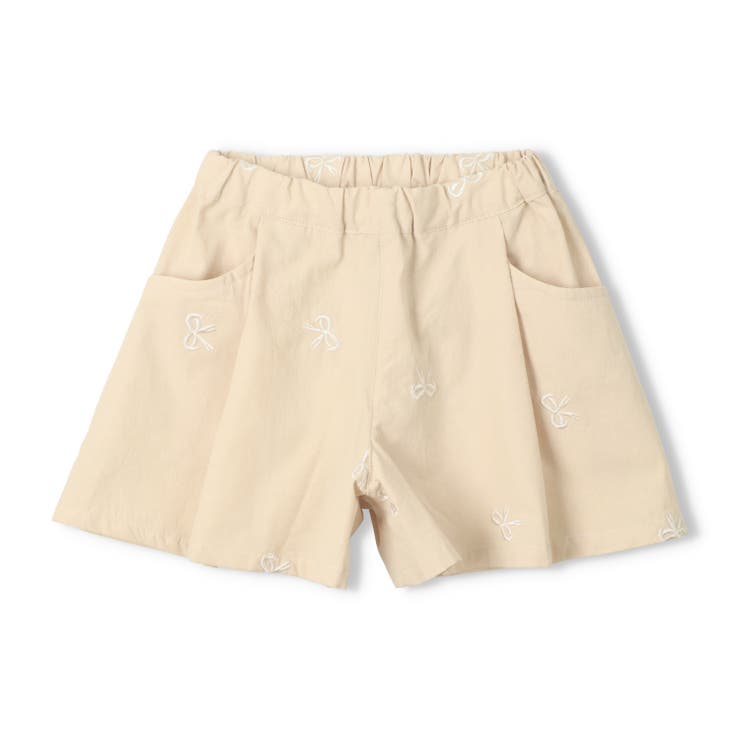 ベージュ | 【WEB限定】リボン柄キュロットパンツ | こどもの森e-shop