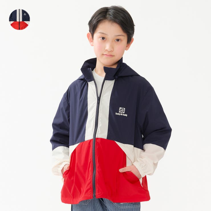 撥水加工切替タフタジャケット・アウター | こどもの森e-shop | 詳細画像1 