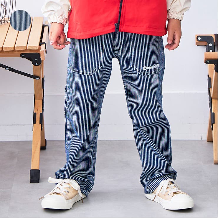 ヒッコリーデニム長パンツ・長ズボン | こどもの森e-shop | 詳細画像1 