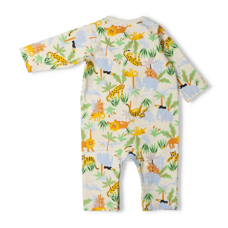 動物総柄長袖ロンパース | こどもの森e-shop | 詳細画像2 