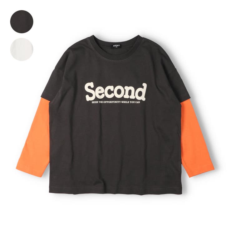 ロゴプリント重ね着風Ｔシャツ・ロンT | こどもの森e-shop | 詳細画像1 