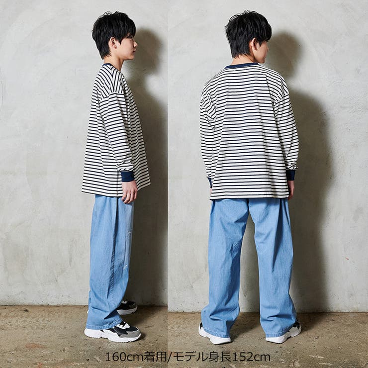 【WEB限定】ボーダーワイド長袖Ｔシャツ・ロンT | こどもの森e-shop | 詳細画像8 