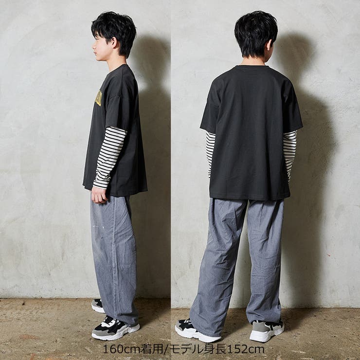 【WEB限定】ロゴプリント重ね着風長袖Ｔシャツ | こどもの森e-shop | 詳細画像9 