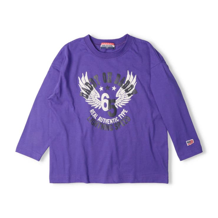 パープル | 【ネット限定】プリント長袖Ｔシャツ | こどもの森e-shop