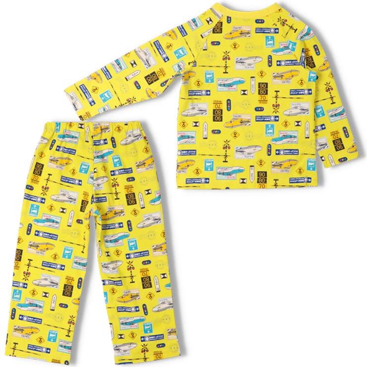 JR新幹線電車総柄長袖パジャマ | こどもの森e-shop | 詳細画像3 