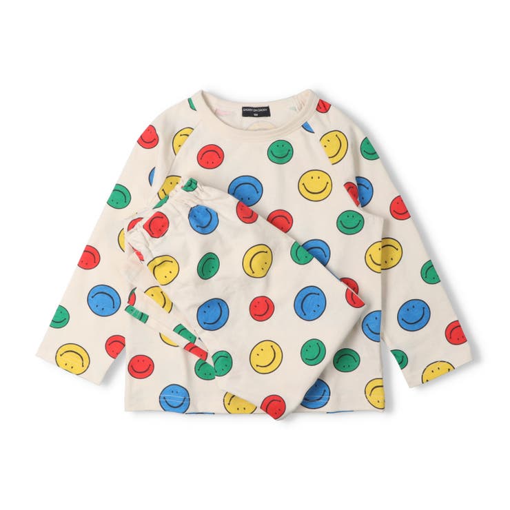 オフホワイト | スマイル長袖パジャマ | こどもの森e-shop