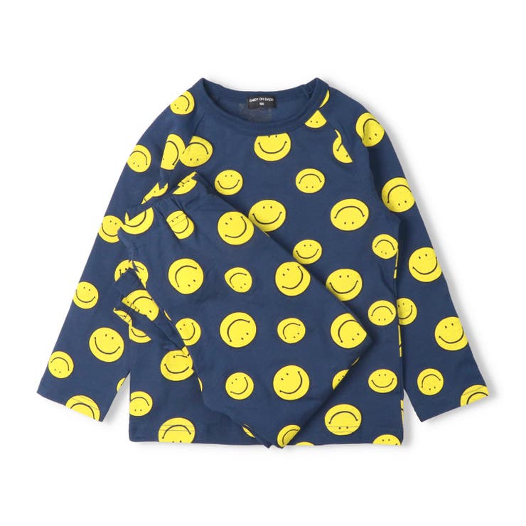 ネイビー | スマイル長袖パジャマ | こどもの森e-shop