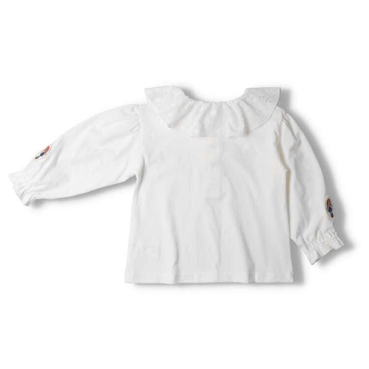 【子供服】DaddyOhDaddy(ダディオダディ)袖ダディコ刺繍入り衿付きブラウス90cm～130cmV22551