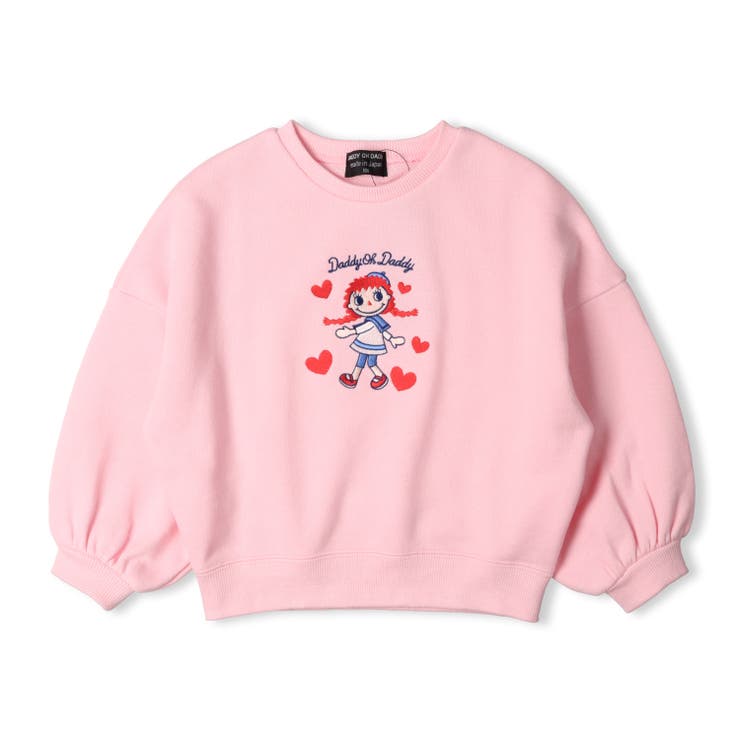 ピンク | 日本製ダディコ刺繍裏毛トレーナー | こどもの森e-shop