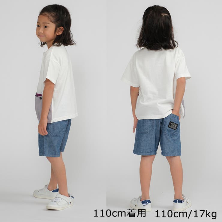 【子供服】DaddyOhDaddy(ダディオダディ)ビックポケット付き配色半袖Ｔシャツ80cm～140cmV30814