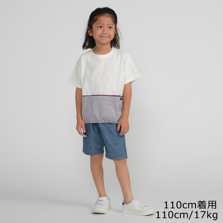【子供服】DaddyOhDaddy(ダディオダディ)ビックポケット付き配色半袖Ｔシャツ80cm～140cmV30814