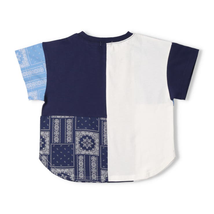 子供服DaddyOhDaddy(ダディオダディ)バンダナ柄切替半袖Ｔシャツ90cm～130cmV3480