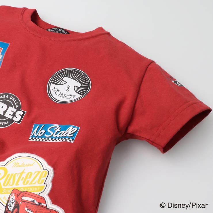 子供服DaddyOhDaddy(ダディオダディ)カーズ/ワッペン風プリント半袖Ｔシャツ90cm～140cmV3485