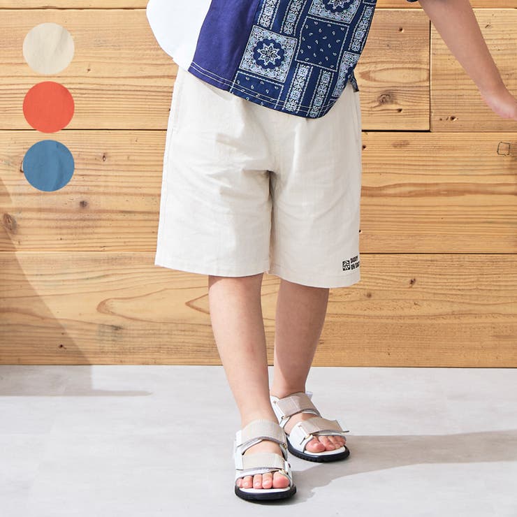 コットンクロス無地５分丈ハーフパンツ | こどもの森e-shop | 詳細画像1 