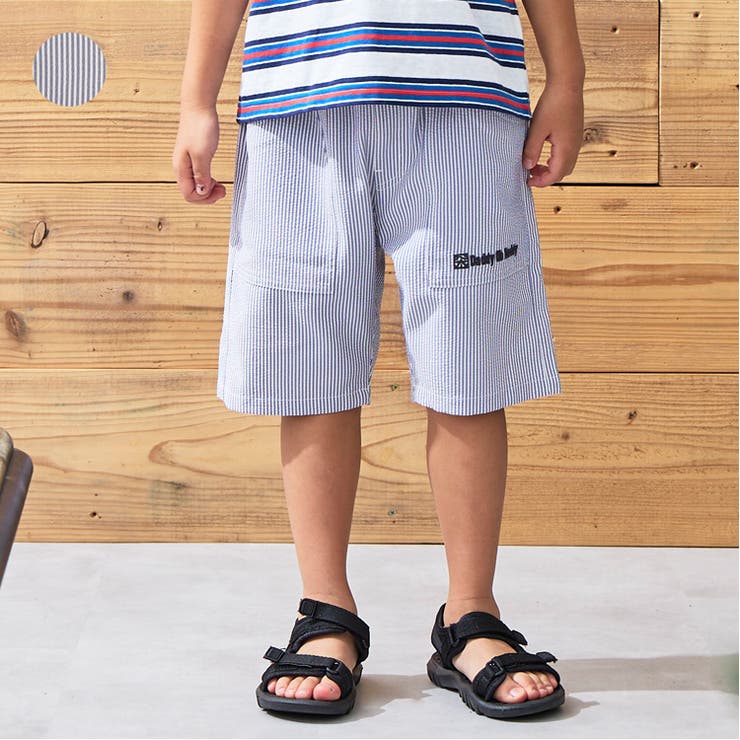 サッカーストライプ５分丈ハーフパンツ | こどもの森e-shop | 詳細画像1 