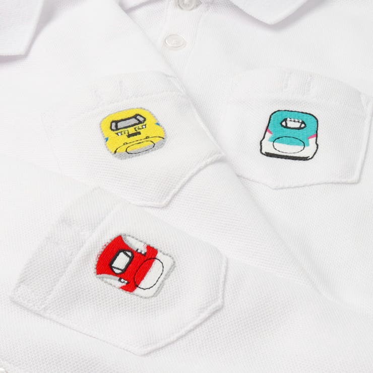 【WEB限定】新幹線電車刺繍半袖白ポロシャツ | こどもの森e-shop | 詳細画像7 