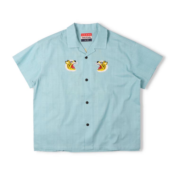 サックス | 【WEB限定】トラ刺繍スカシャツ | こどもの森e-shop