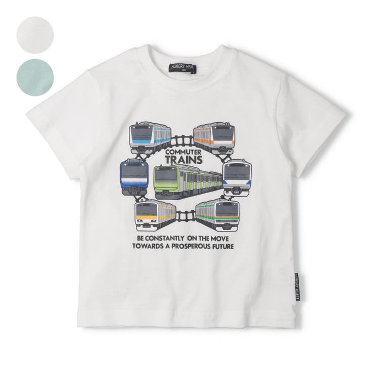 JR在来線電車プリント半袖Tシャツ | こどもの森e-shop | 詳細画像1 
