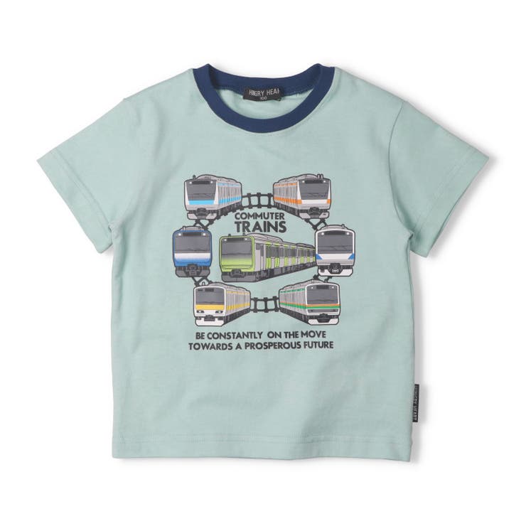 ライトグリーン | JR在来線電車プリント半袖Tシャツ | こどもの森e-shop