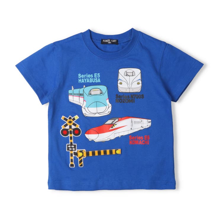 ブルー | 新幹線電車プリント仕掛け半袖Ｔシャツ | こどもの森e-shop