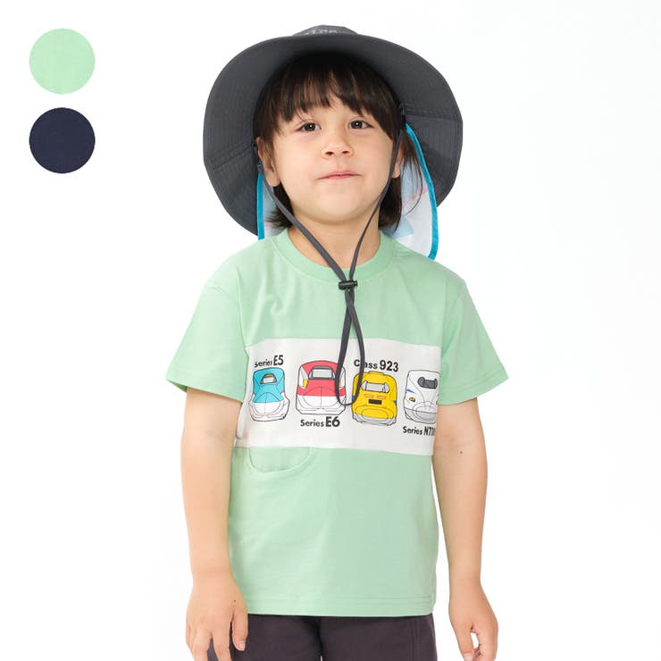 新幹線電車プリント切符付半袖Ｔシャツ | こどもの森e-shop | 詳細画像1 