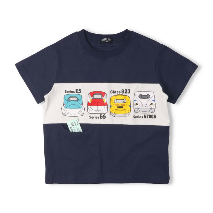 新幹線電車プリント切符付半袖Ｔシャツ | こどもの森e-shop | 詳細画像2 