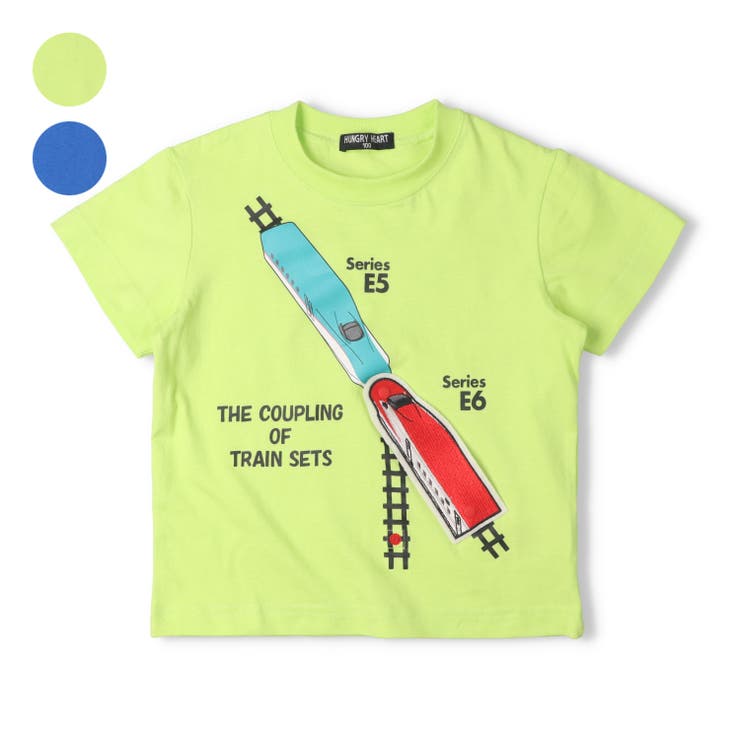 新幹線電車こまちはやぶさ連結半袖Ｔシャツ | こどもの森e-shop | 詳細画像1 