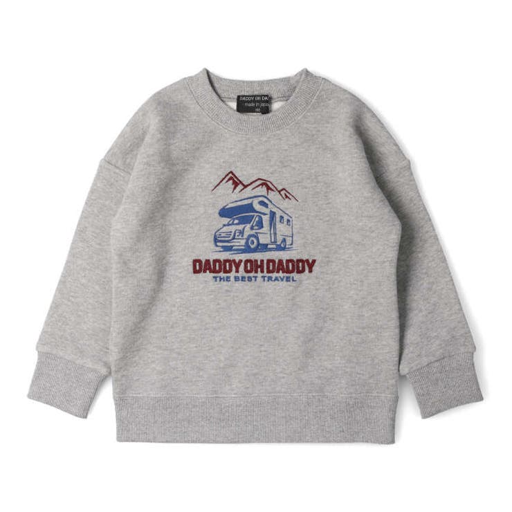 【子供服】DaddyOhDaddy(ダディオダディ)日本製車サガラ刺繍裏起毛トレーナー90cm～140cmV50624