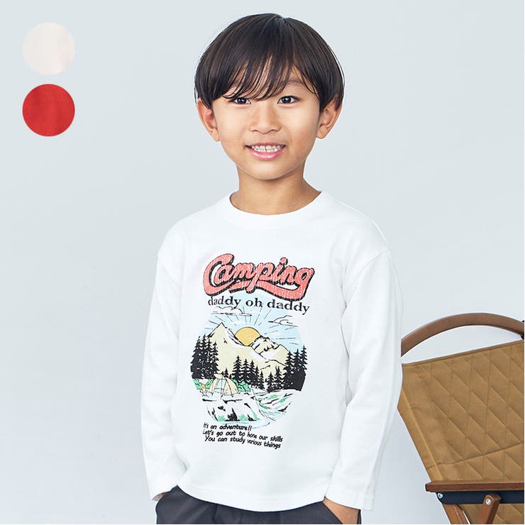 日本製 アウトドア柄プリントTシャツ 90cm～130cm V52816 | こどもの森e-shop | 詳細画像1 