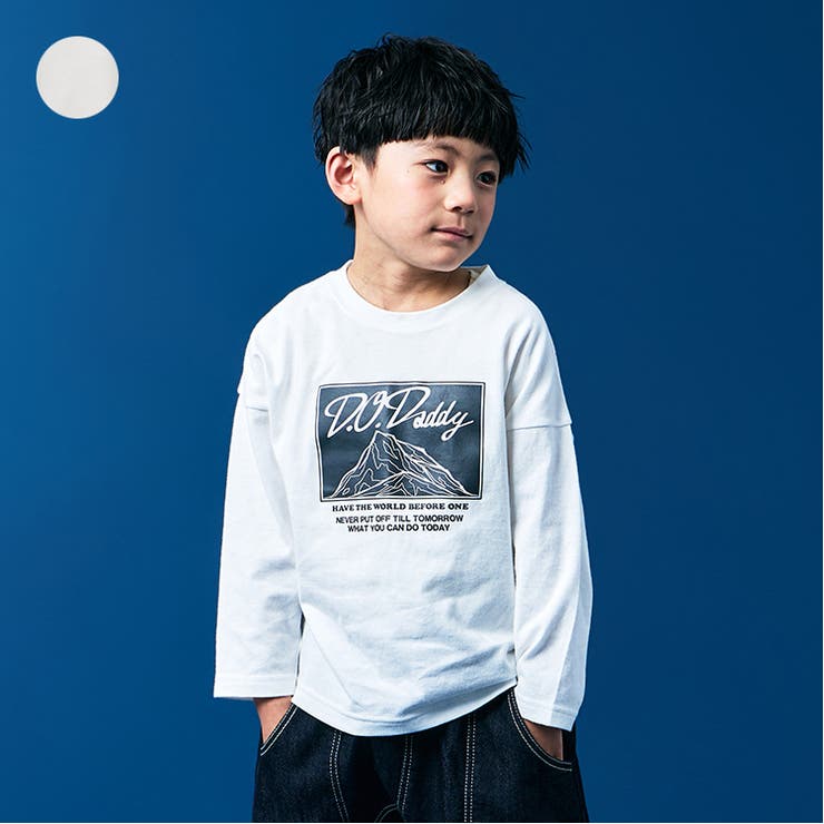 日本製山ロゴプリント長袖Tシャツ | こどもの森e-shop | 詳細画像1