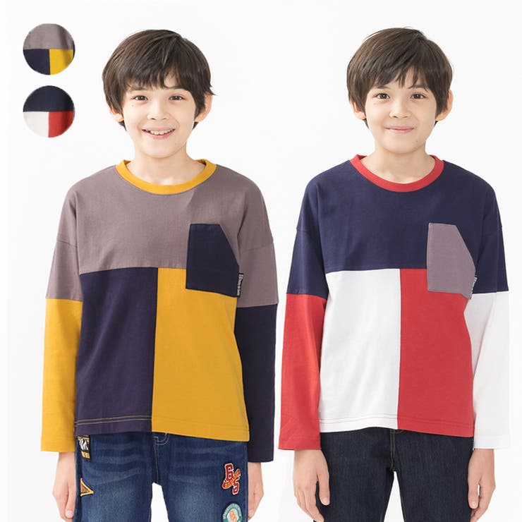 クレイジー配色長袖Tシャツ | こどもの森e-shop | 詳細画像1