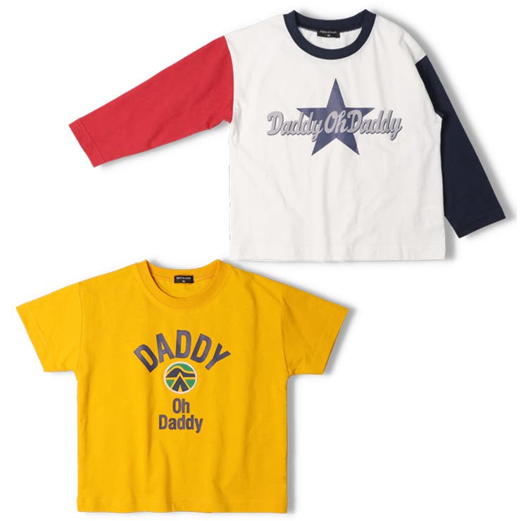 子供服DaddyOhDaddy(ダディオダディ)ロゴプリント半袖・長袖Ｔシャツ２枚セット90cm～160cmV5480