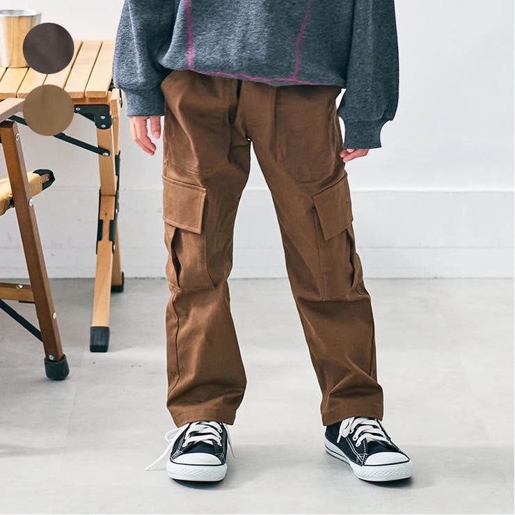 無地ツイルカーゴ長パンツ | こどもの森e-shop | 詳細画像1 