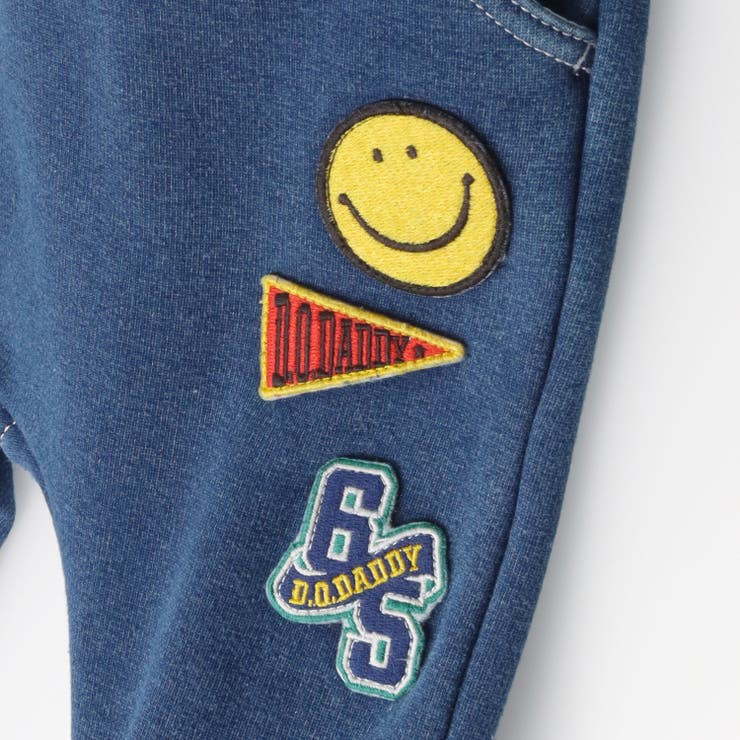 ワッペン付インディゴ爆温裏起毛裾リブ長パンツ | こどもの森e-shop | 詳細画像5 