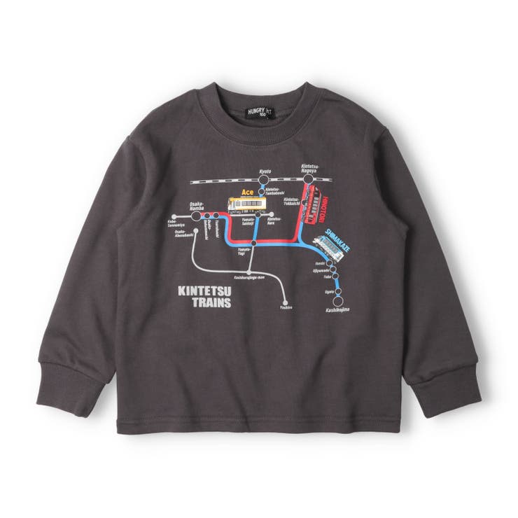 ブラック | 【WEB限定】近鉄電車裏毛トレーナー | こどもの森e-shop