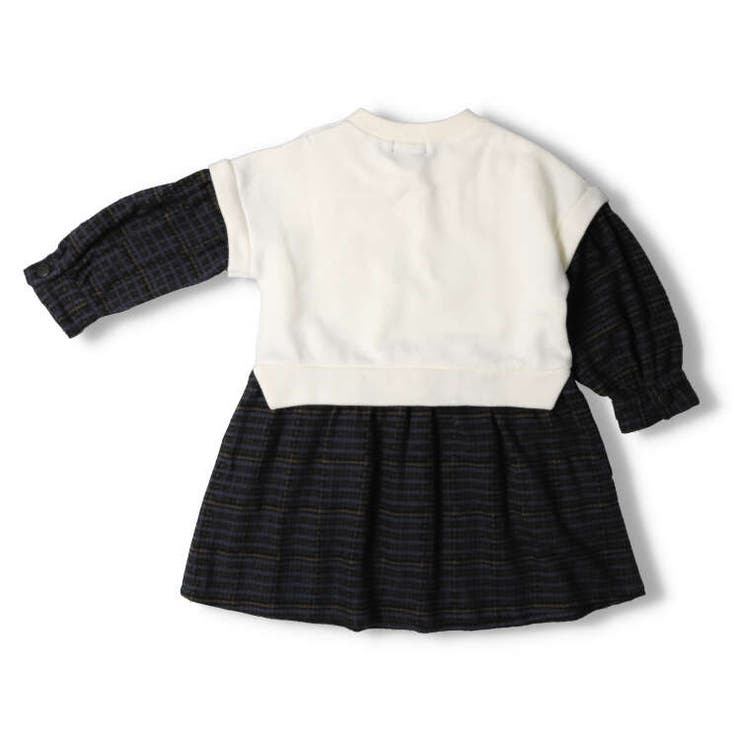 チェック切替重ね着風裏毛ワンピース | こどもの森e-shop | 詳細画像4 