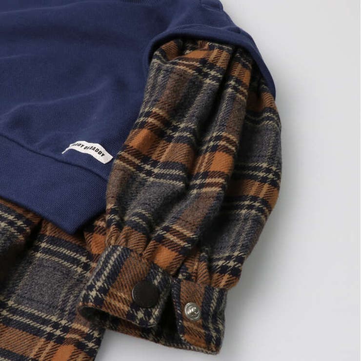 チェック切替重ね着風裏毛ワンピース | こどもの森e-shop | 詳細画像6 