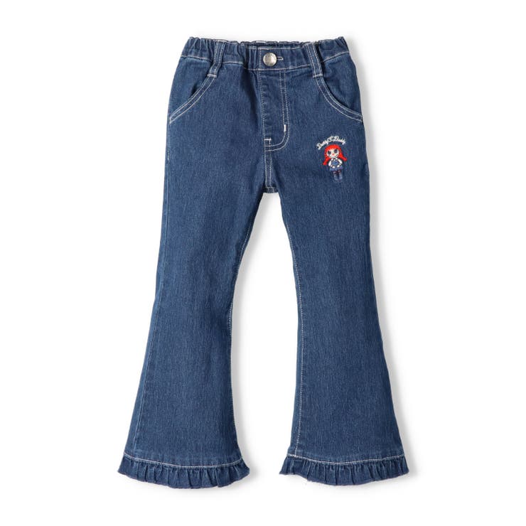 ダディコ刺繍裾フリルデニムフレアパンツ | こどもの森e-shop | 詳細画像2 