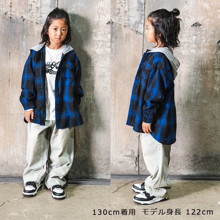 子供服DaddyOhDaddy(ダディオダディ)【ネット限定】フード付チェックシャツ120cm～170cmV9655