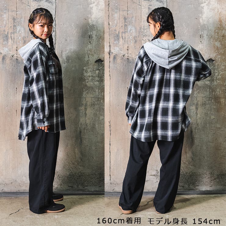 子供服DaddyOhDaddy(ダディオダディ)【ネット限定】フード付チェックシャツ120cm～170cmV9655