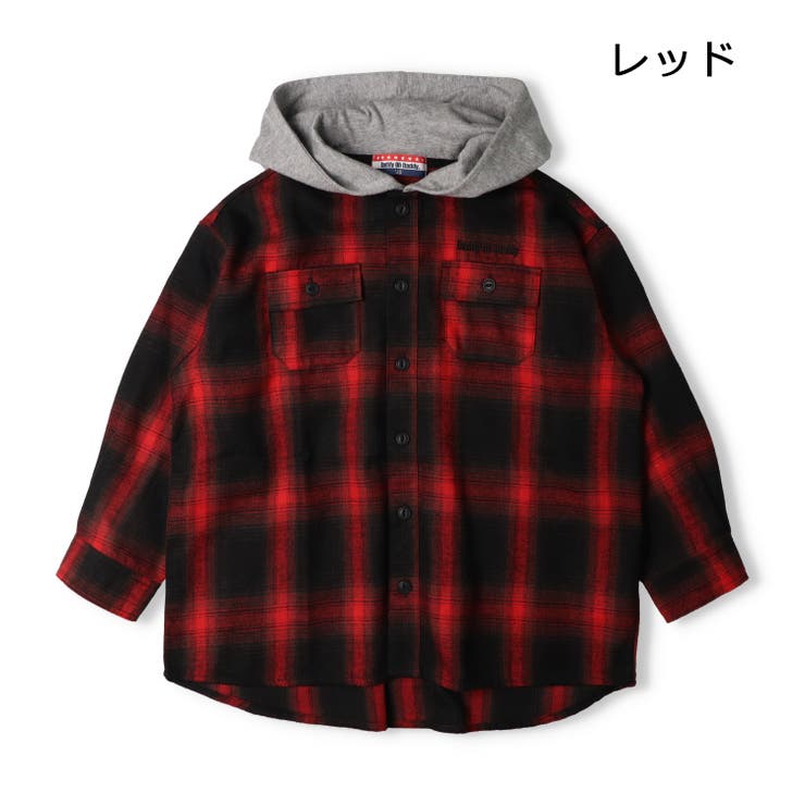 子供服DaddyOhDaddy(ダディオダディ)【ネット限定】フード付チェックシャツ120cm～170cmV9655