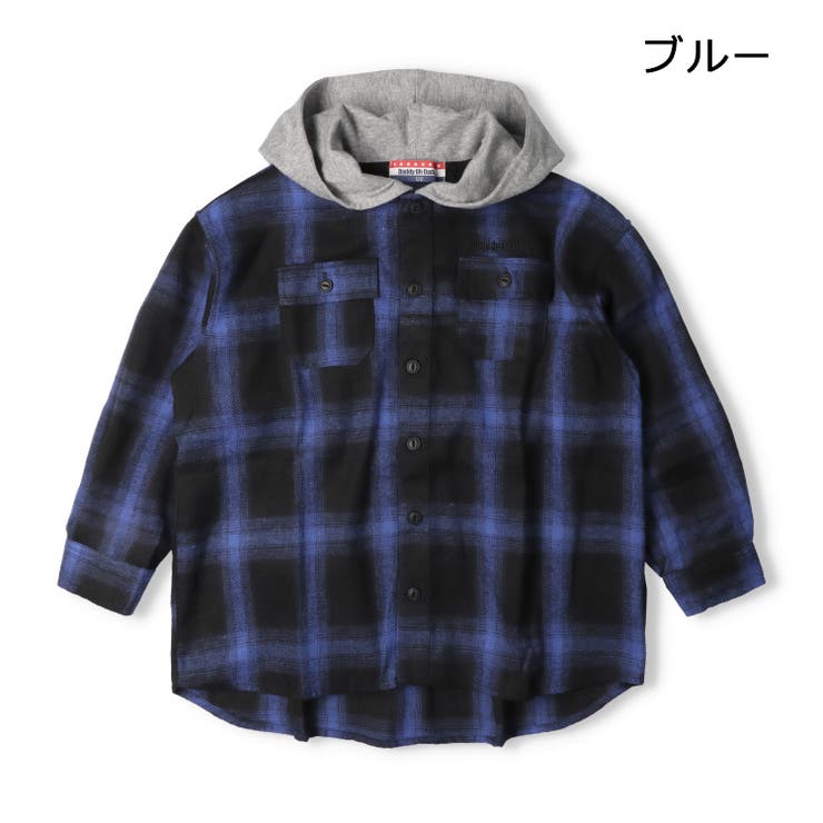 子供服DaddyOhDaddy(ダディオダディ)【ネット限定】フード付チェックシャツ120cm～170cmV9655