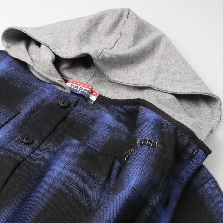 子供服DaddyOhDaddy(ダディオダディ)【ネット限定】フード付チェックシャツ120cm～170cmV9655