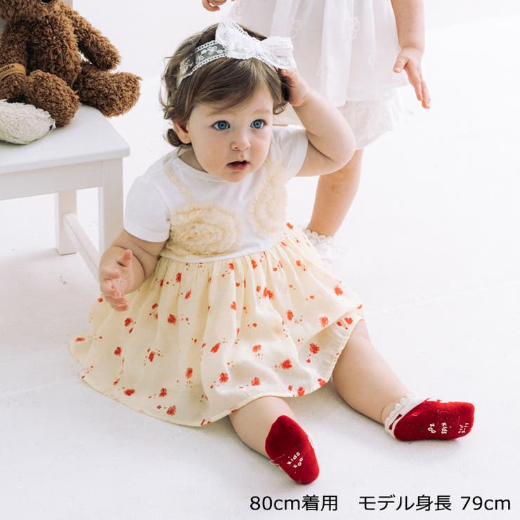 チュールビスチェ花柄スカート半袖ロンパース・Tオール | こどもの森e-shop | 詳細画像10 