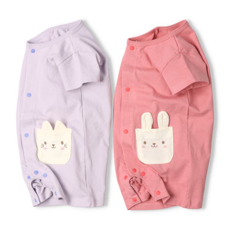 ねこ・うさぎポケット半袖ロンパース | こどもの森e-shop | 詳細画像9 