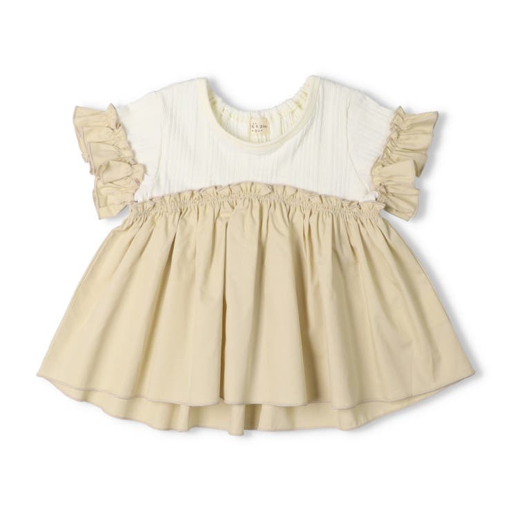 ベージュ | ドッキング半袖Ｔシャツ | こどもの森e-shop